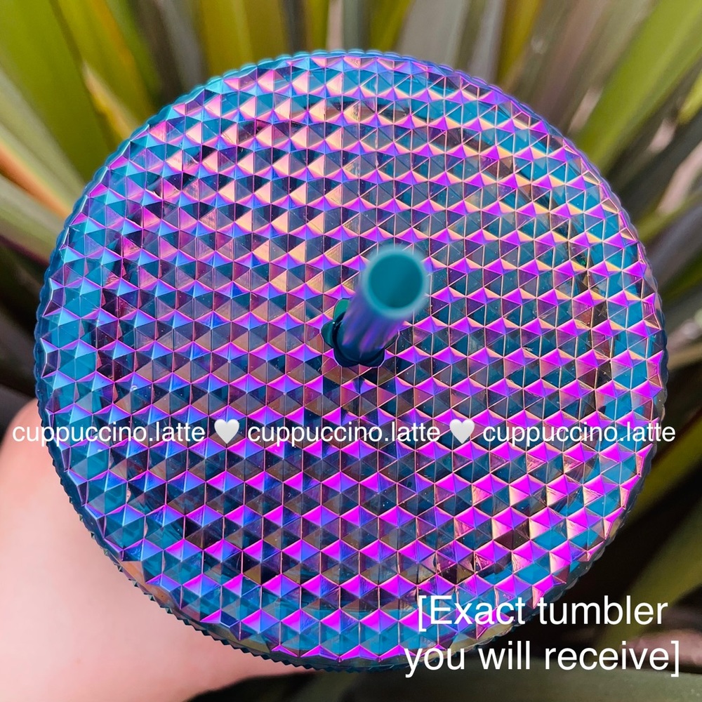 🌈LAST💜Starbucks Metallic Oil Slick Rainbow Studded - Picture 9 of 11